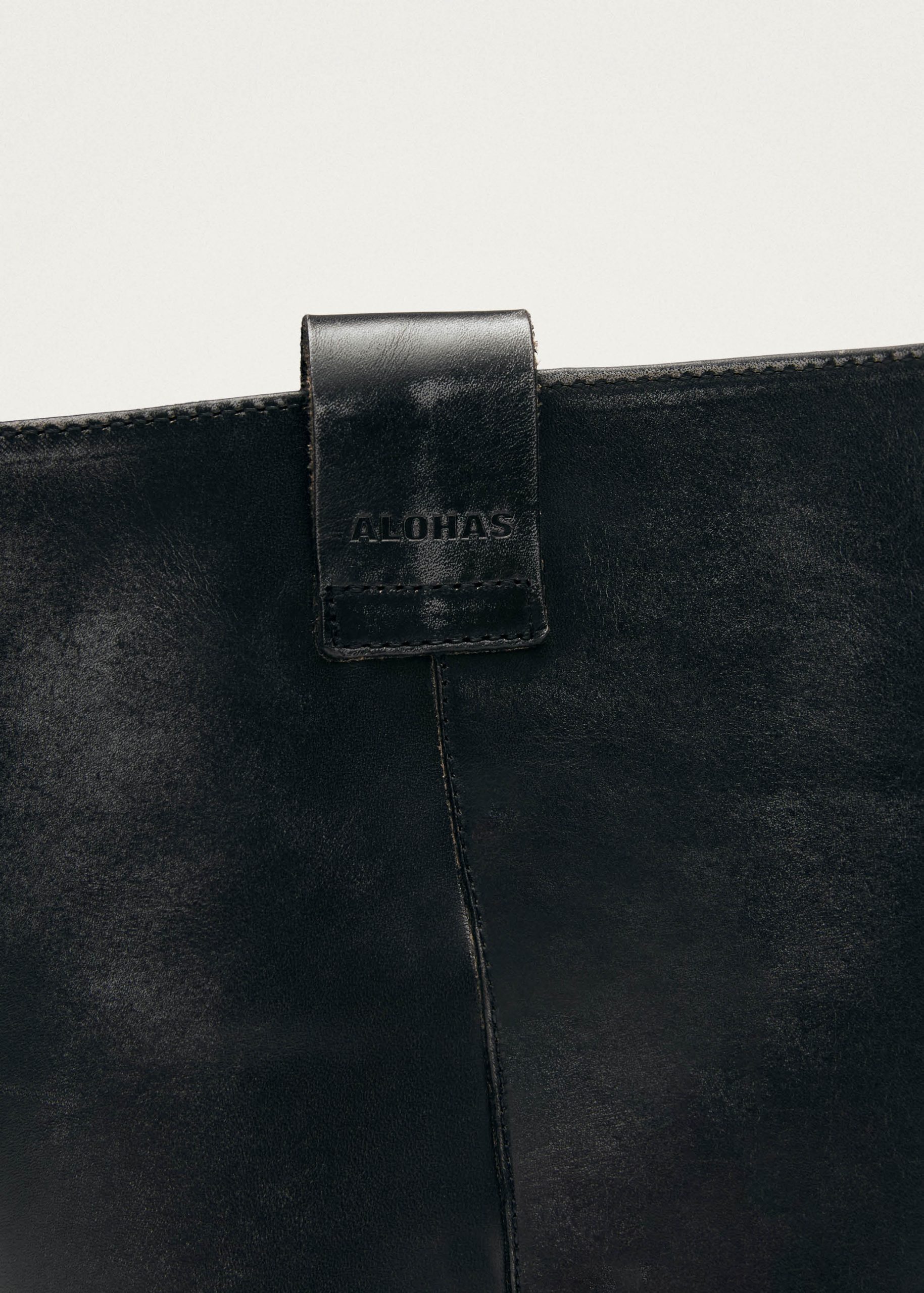 Sajan Vintage Effect Black Leather Boots - Image 6