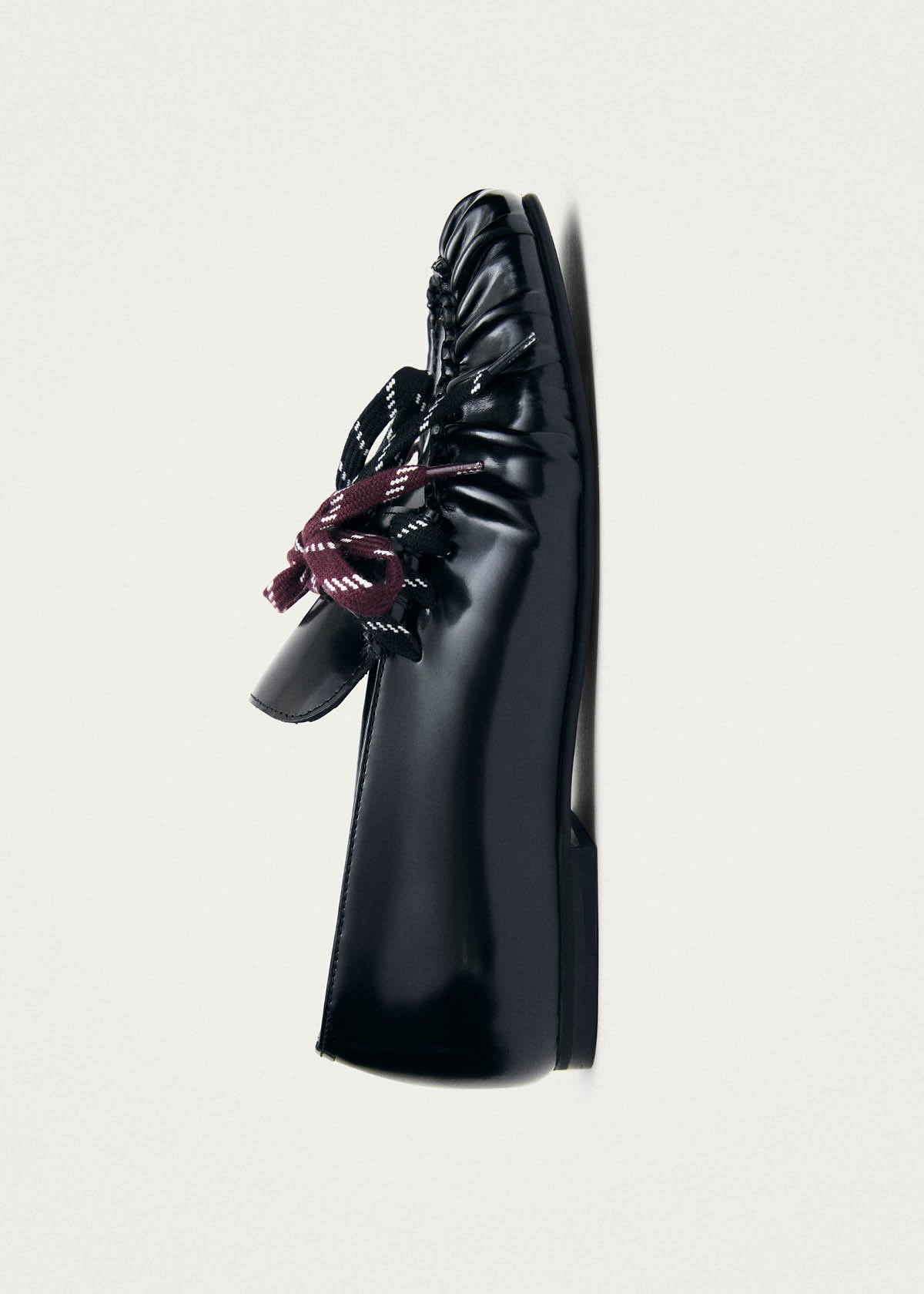 Aven Lace Black Leather Loafers - Image 4