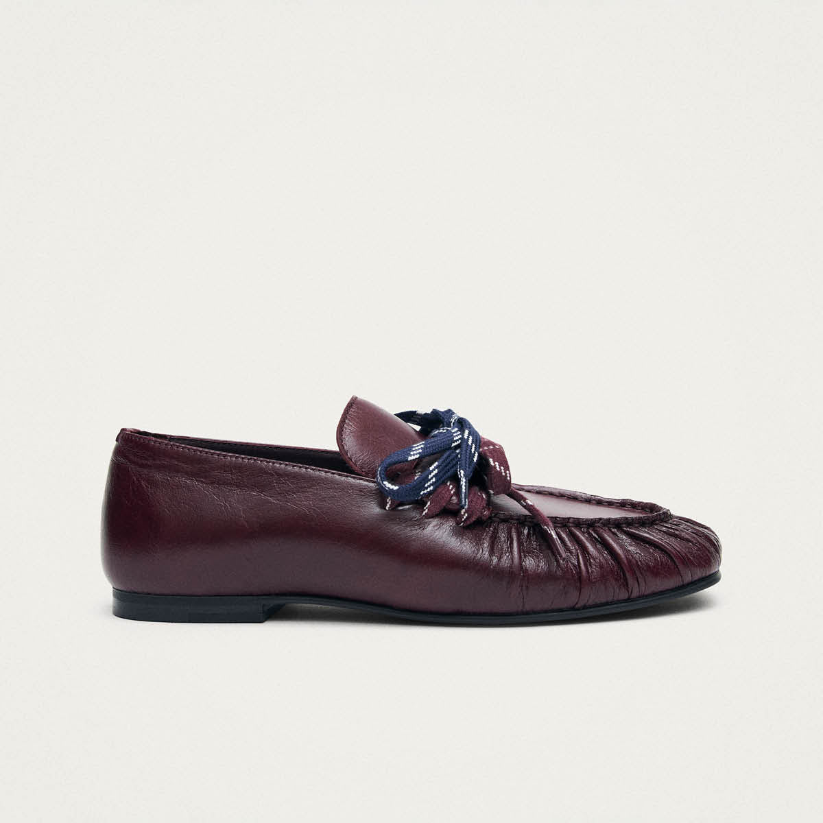 Aven Lace Rift Burgundy Leather Loafers - Image 3