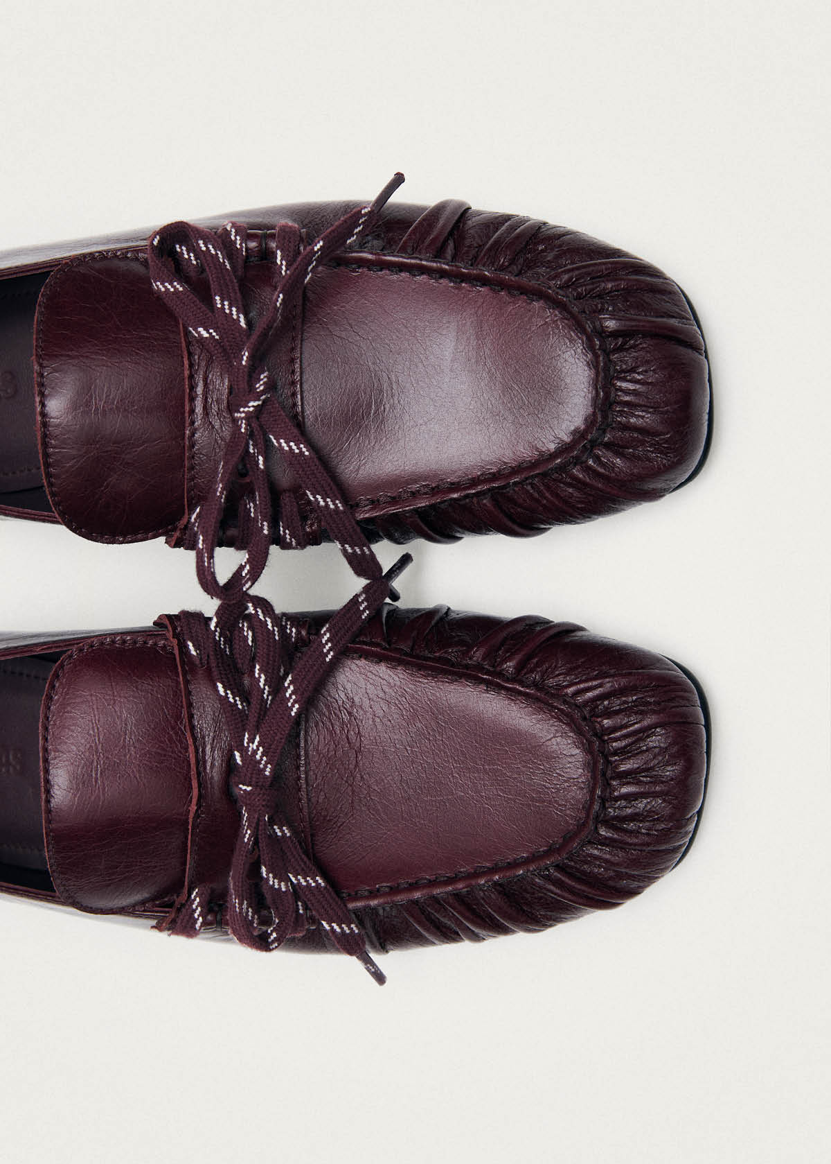 Aven Lace Rift Burgundy Leather Loafers - Image 6