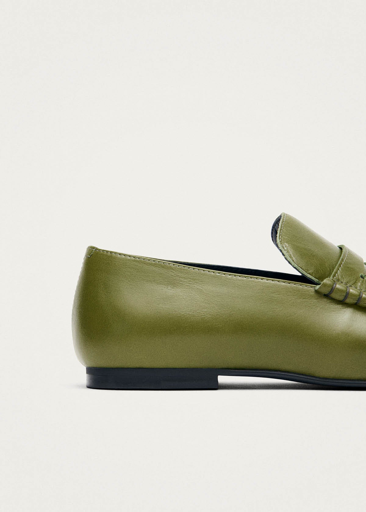 Aven Rift Green Leather Loafers - Image 7
