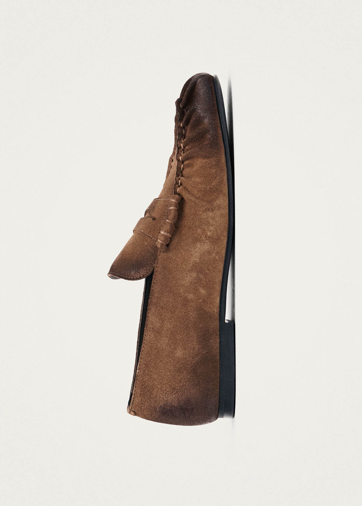 Aven Vintage Effect Suede Brown Leather Loafers - Image 4