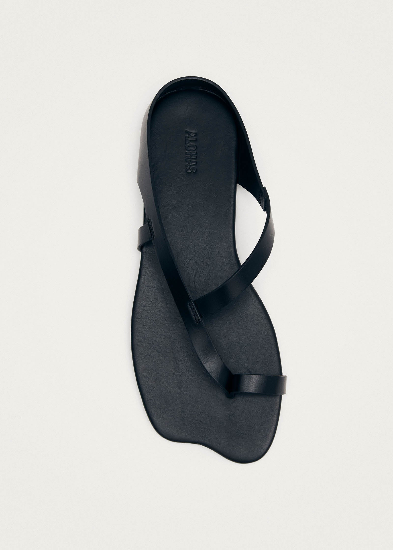 Dawn Black Leather Sandals - Image 5