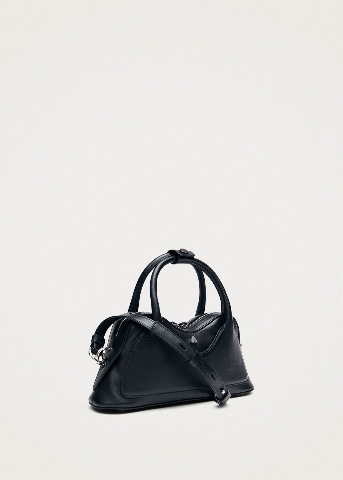 Hilma Mini Black Leather Bag - Image 5