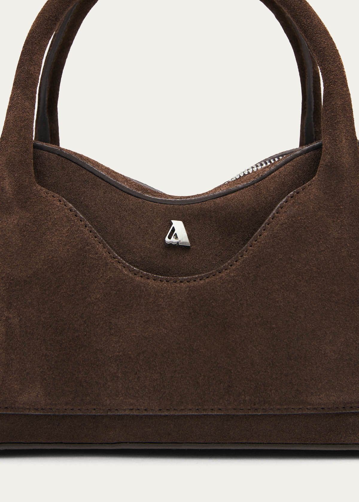 Hilma Mini Suede Brown Leather Bag - Image 6