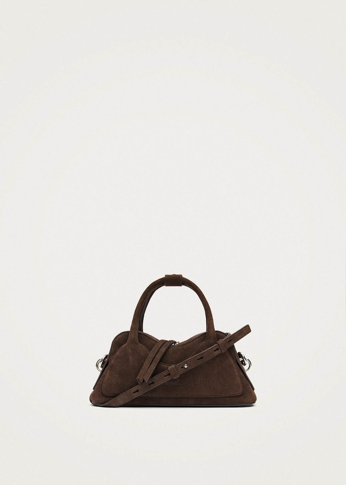 Hilma Mini Suede Brown Leather Bag - Image 5