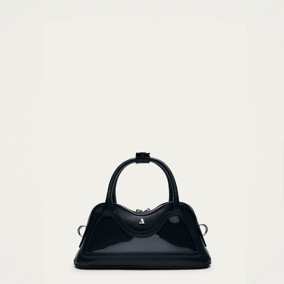 Hilma Mini Vinyl Black Leather Bag - Image 3