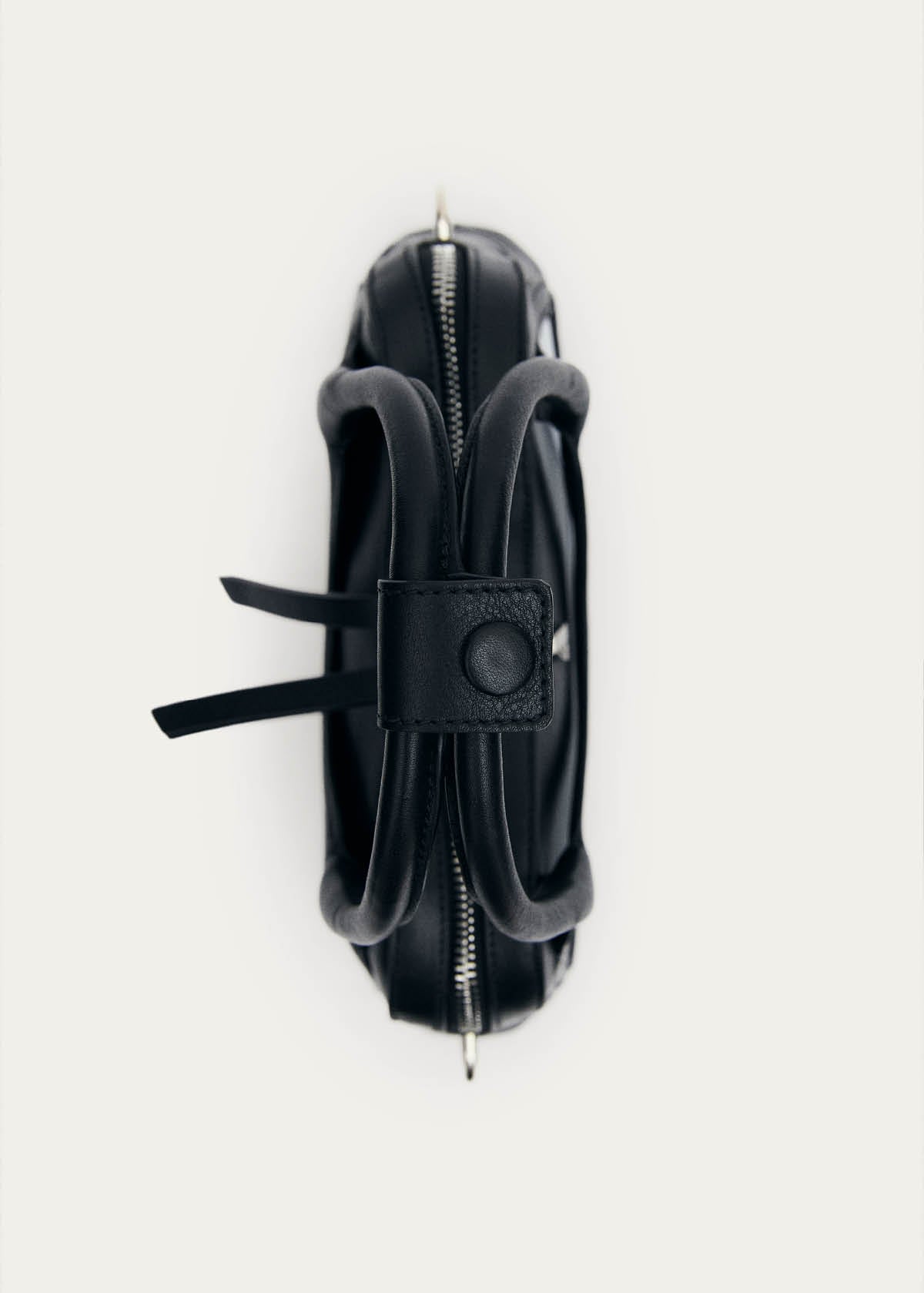 Hilma Mini Vinyl Black Leather Bag - Image 7