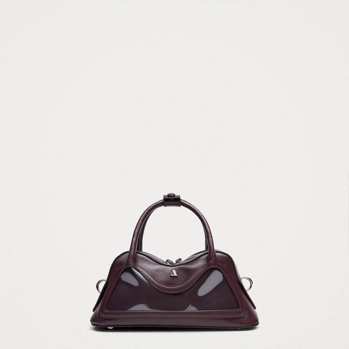 Hilma Mini Vinyl Burgundy Leather Bag - Image 3