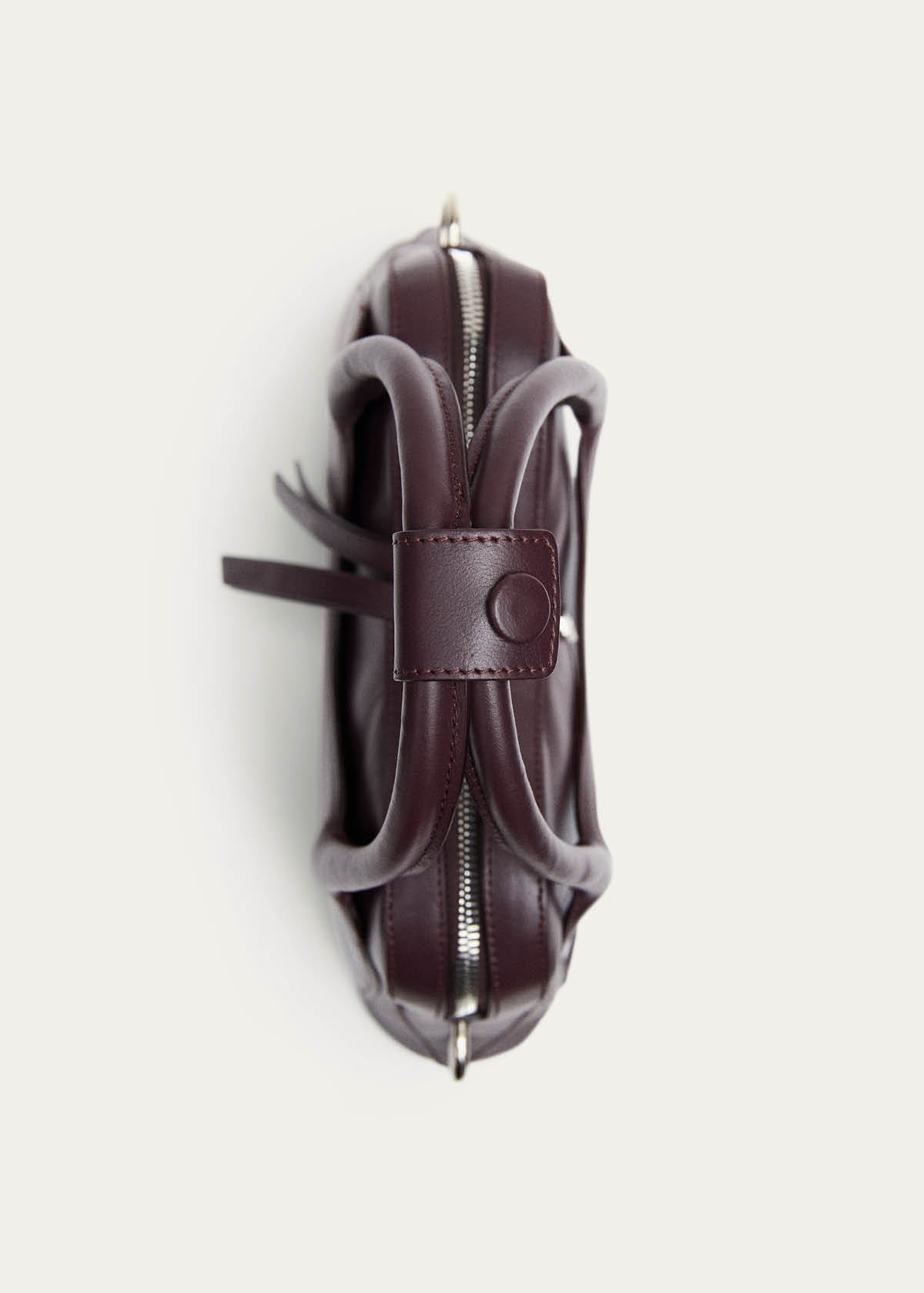 Hilma Mini Vinyl Burgundy Leather Bag - Image 7