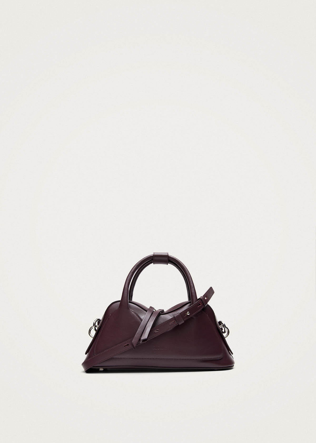 Hilma Mini Vinyl Burgundy Leather Bag - Image 5