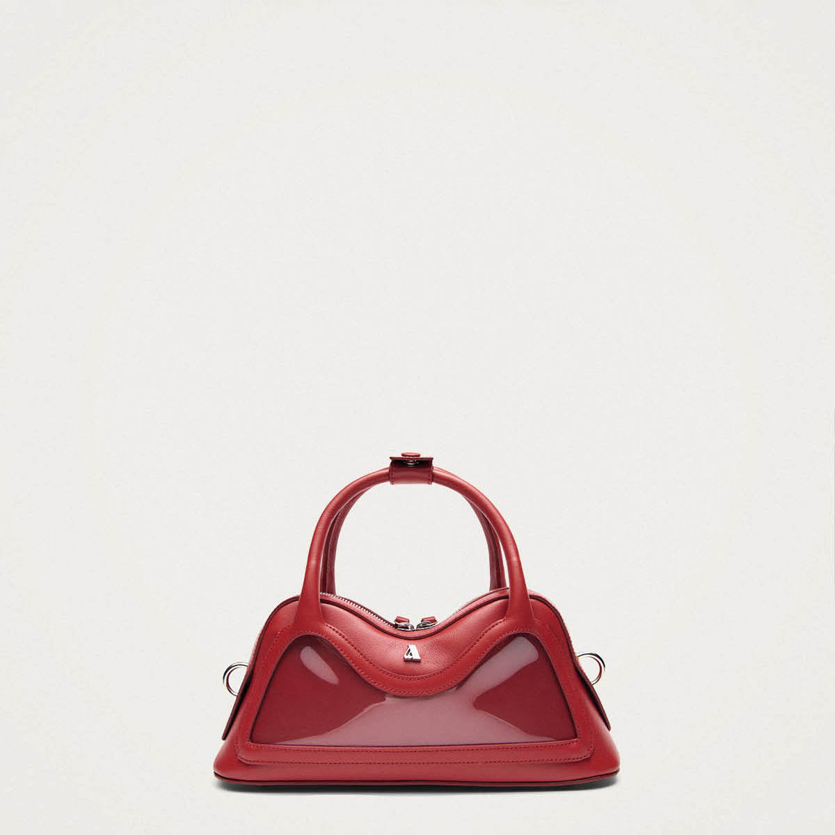 Hilma Mini Vinyl Red Leather Bag - Image 3