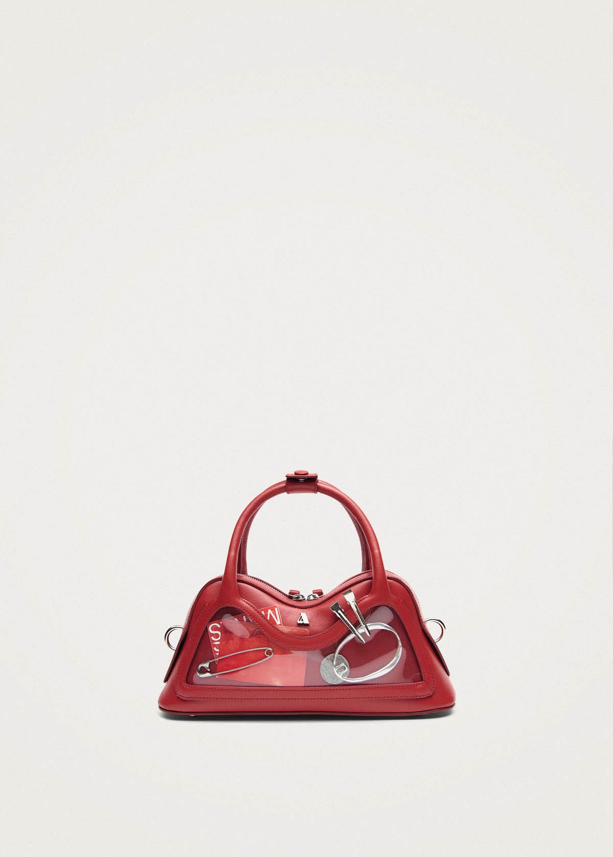 Hilma Mini Vinyl Red Leather Bag - Image 4
