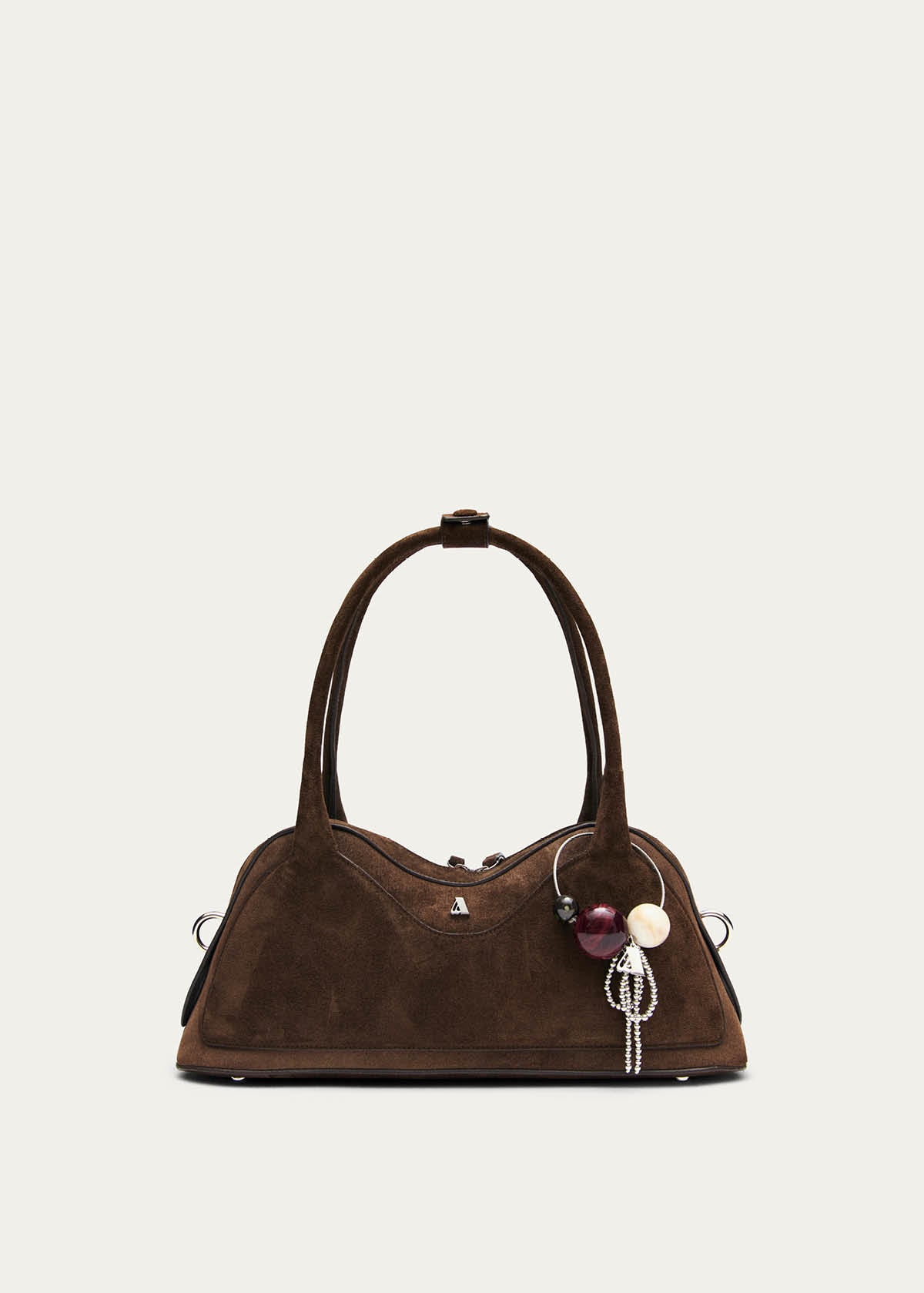 Hilma Suede Brown Leather Bag - Image 4