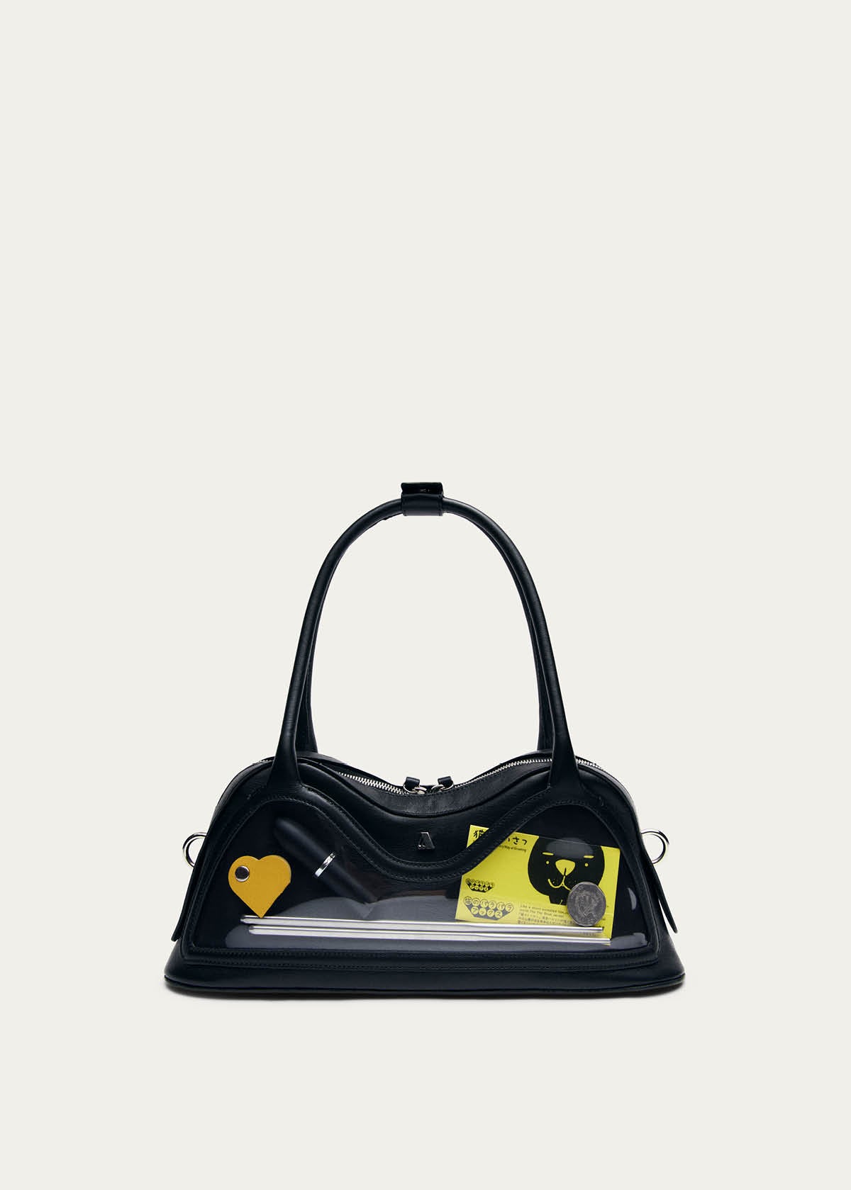 Hilma Vinyl Black Leather Bag - Image 4
