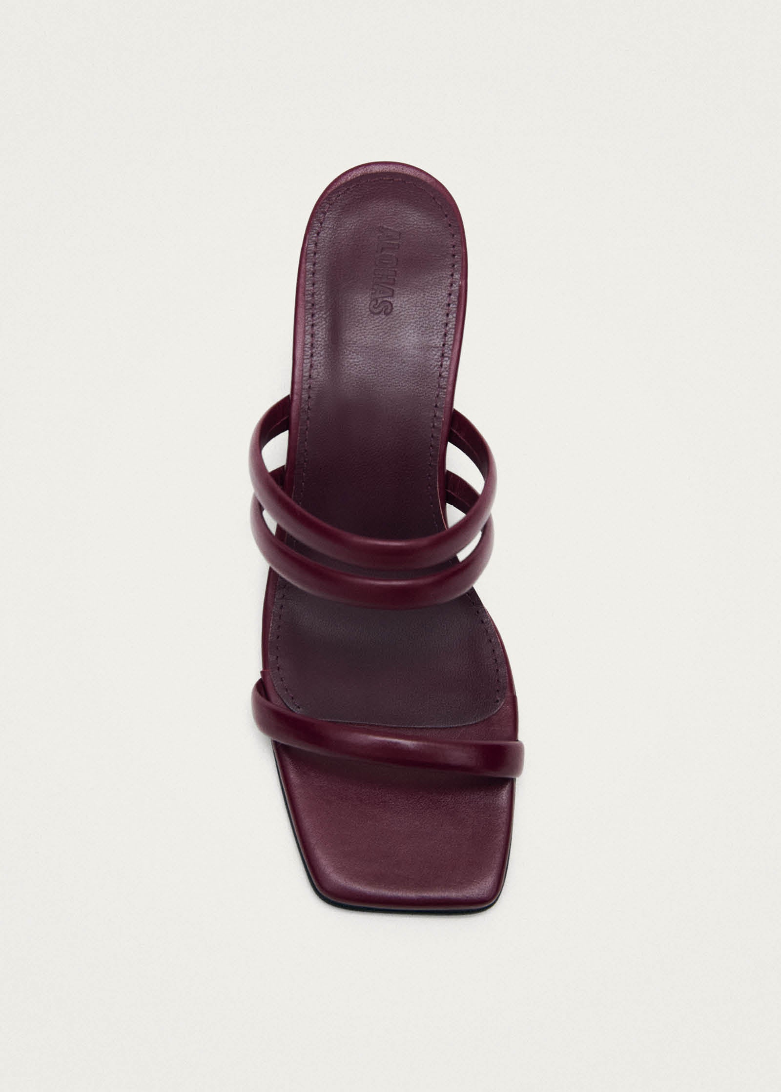 Indiana Bare Burgundy Leather Sandals - Image 4