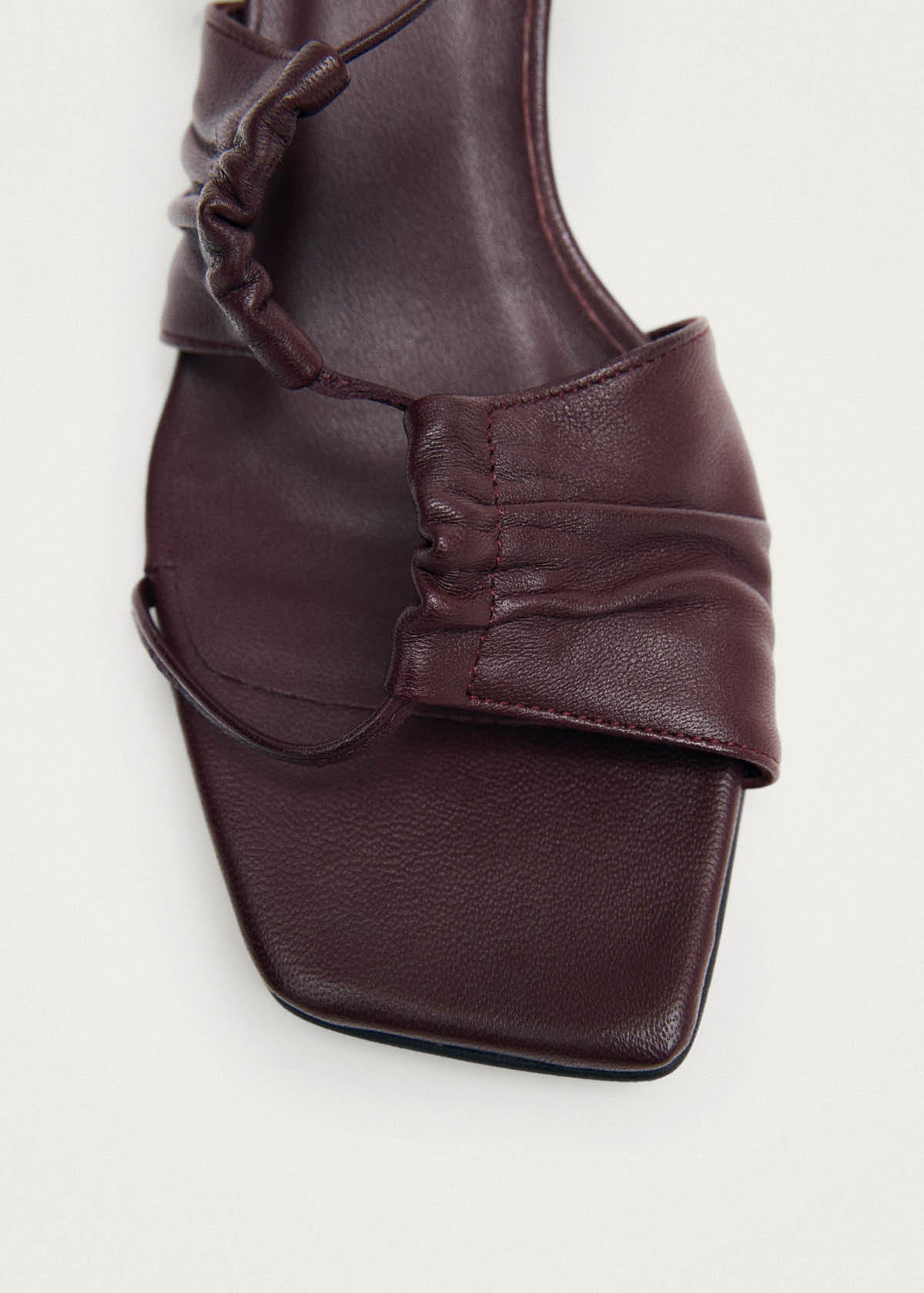 Juniper Burgundy Leather Sandals - Image 6
