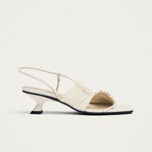 Juniper Cream Leather Sandals