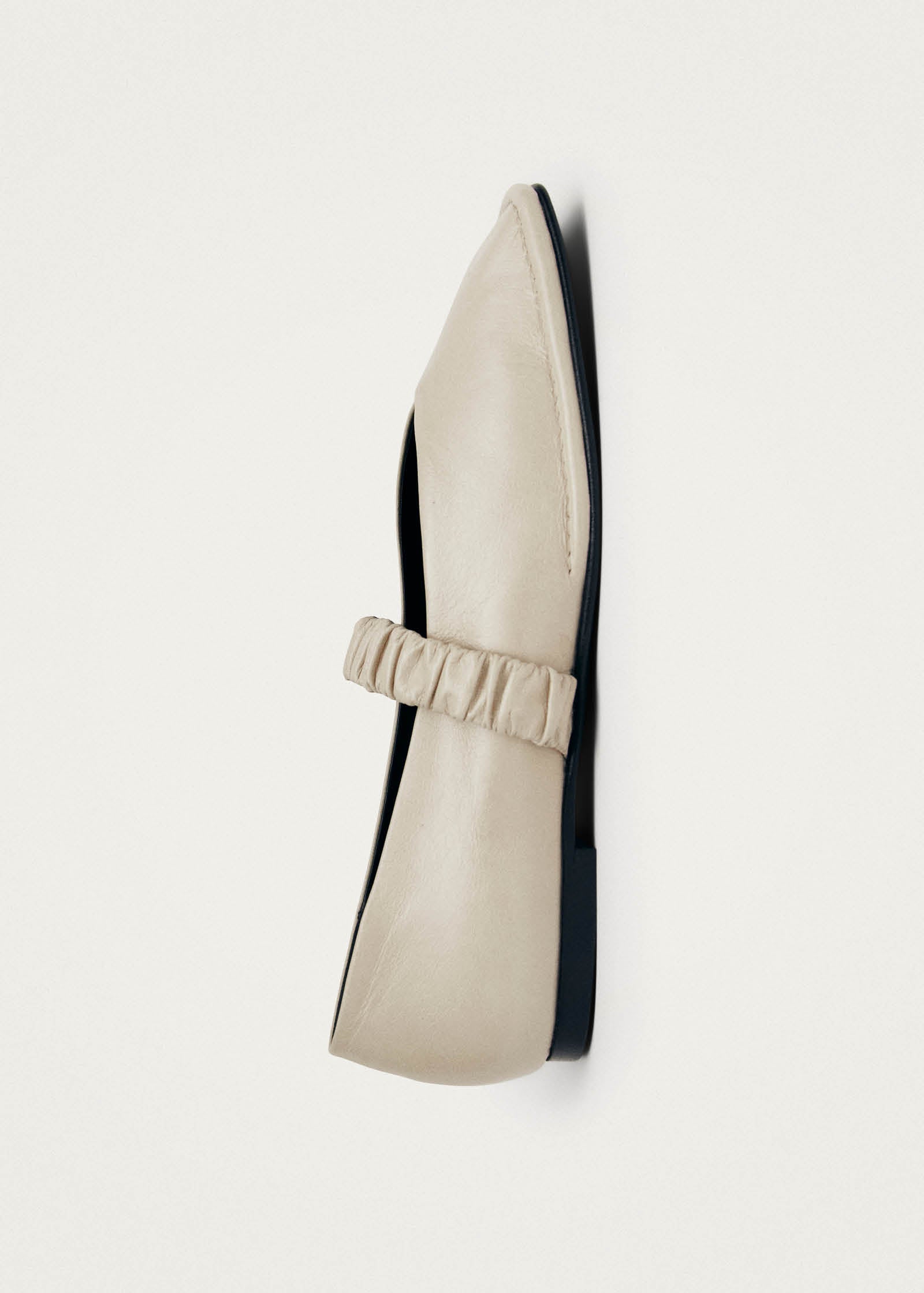 Lautan Cream Leather Ballet Flats - Image 6