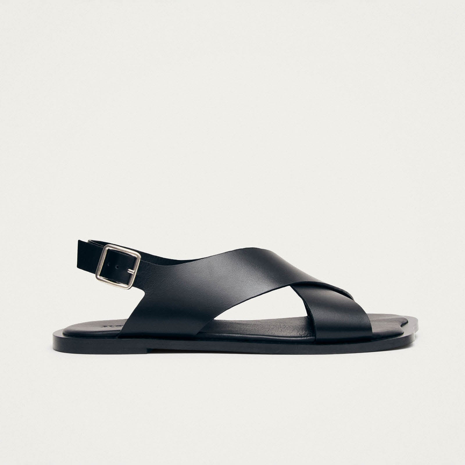 Nalu Black Leather Sandals - Image 3