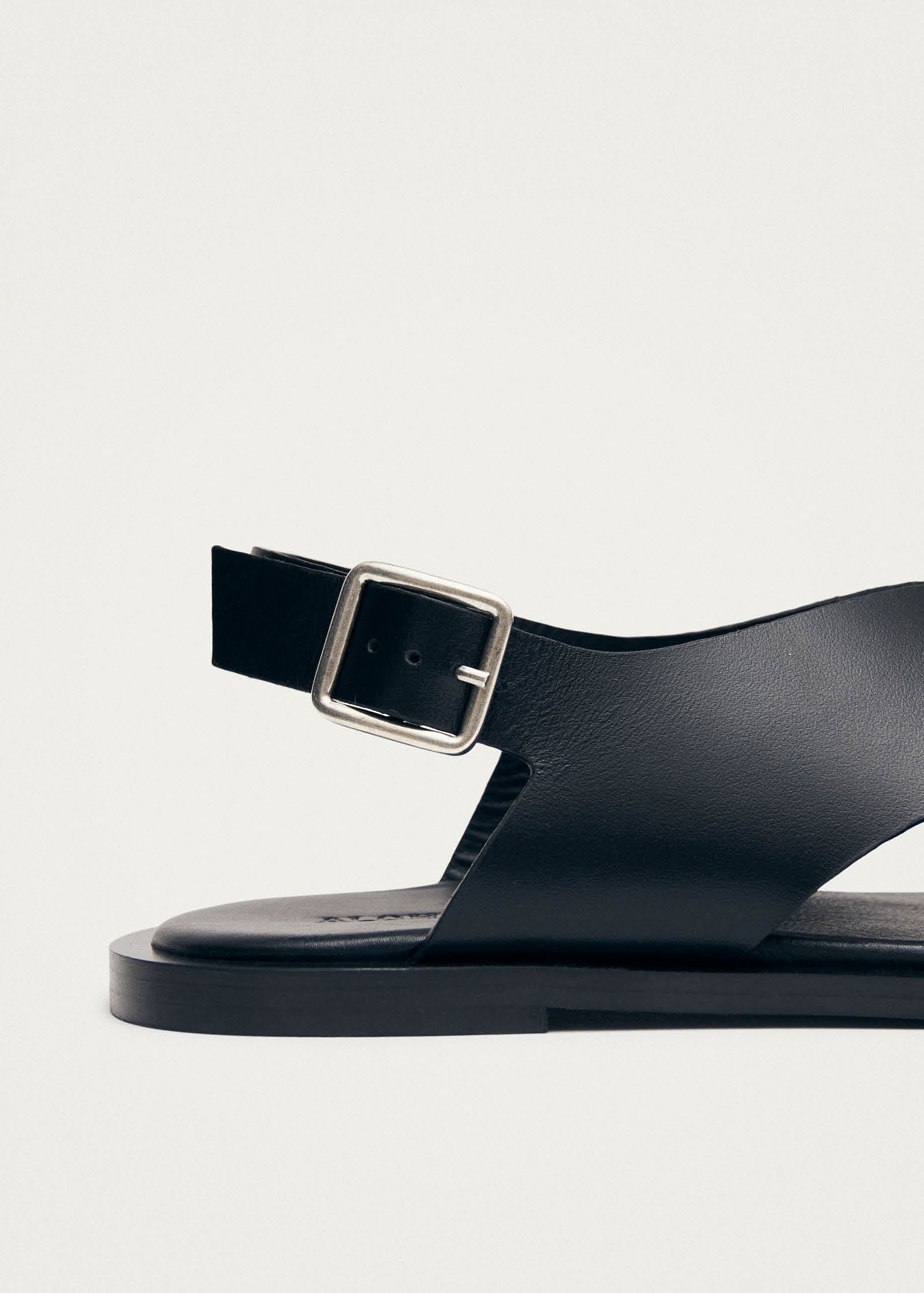Nalu Black Leather Sandals - Image 7
