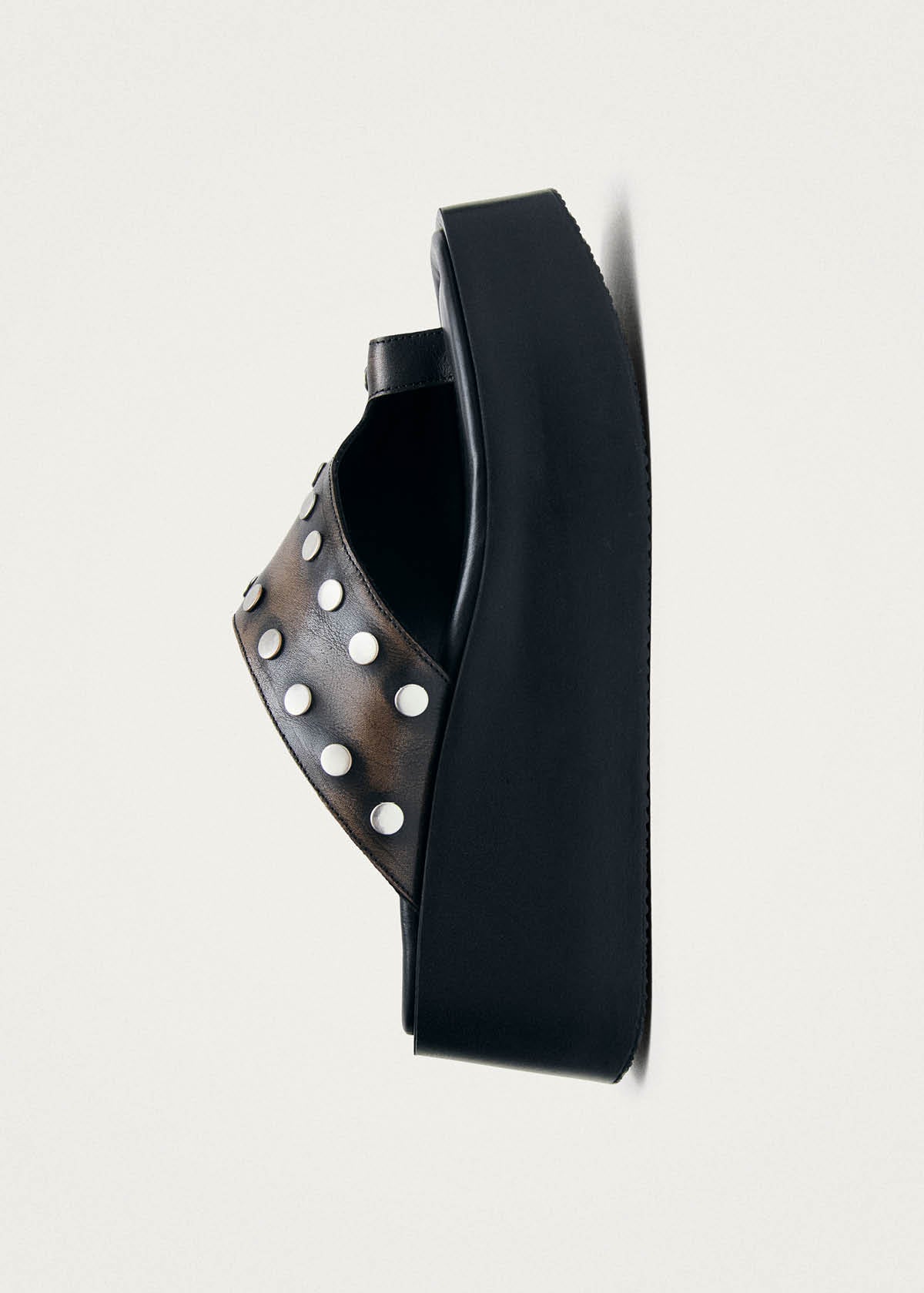 Nova Studs Vintage Effect Brown Leather Sandals - Image 4
