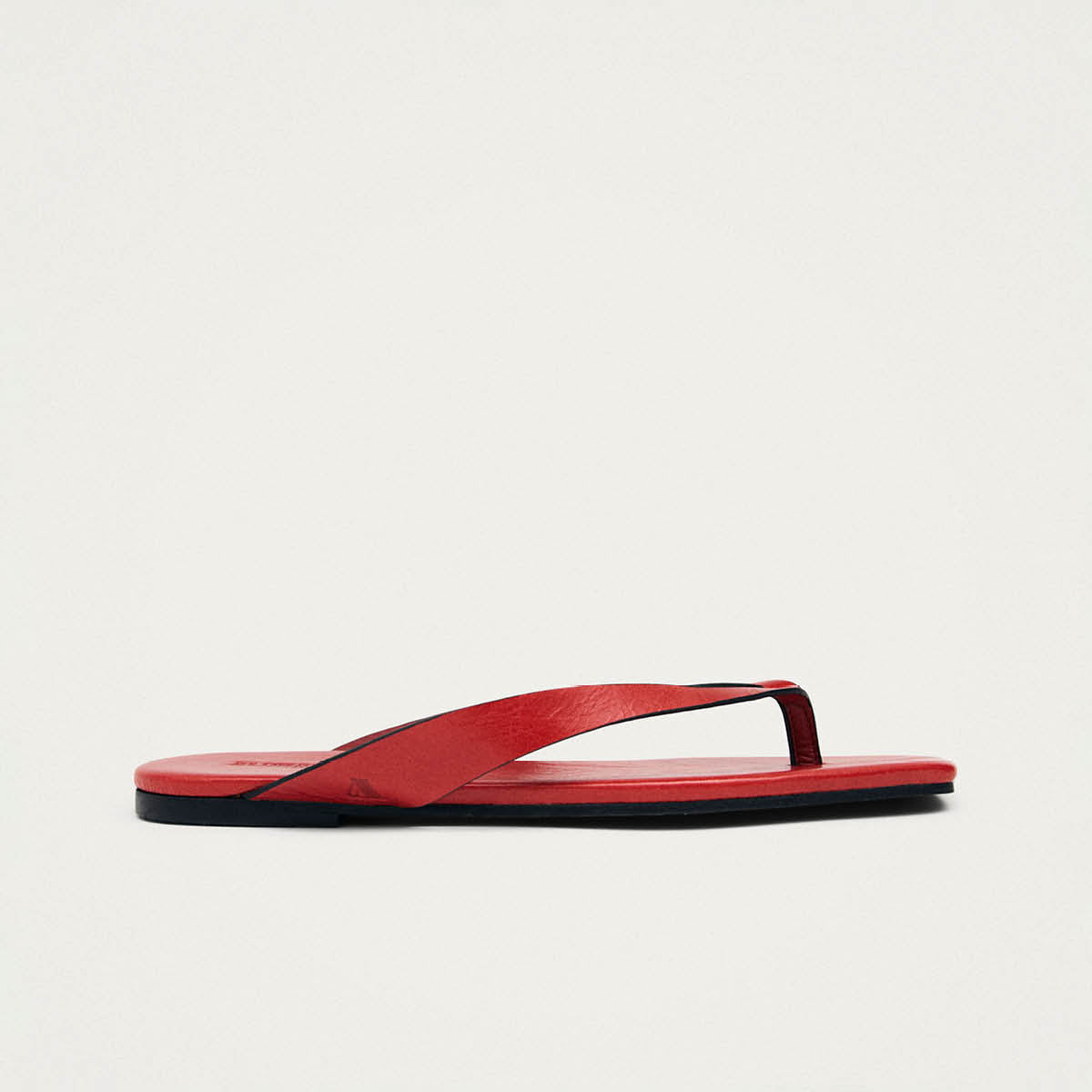 Ola Rift Red Leather Sandals - Image 3