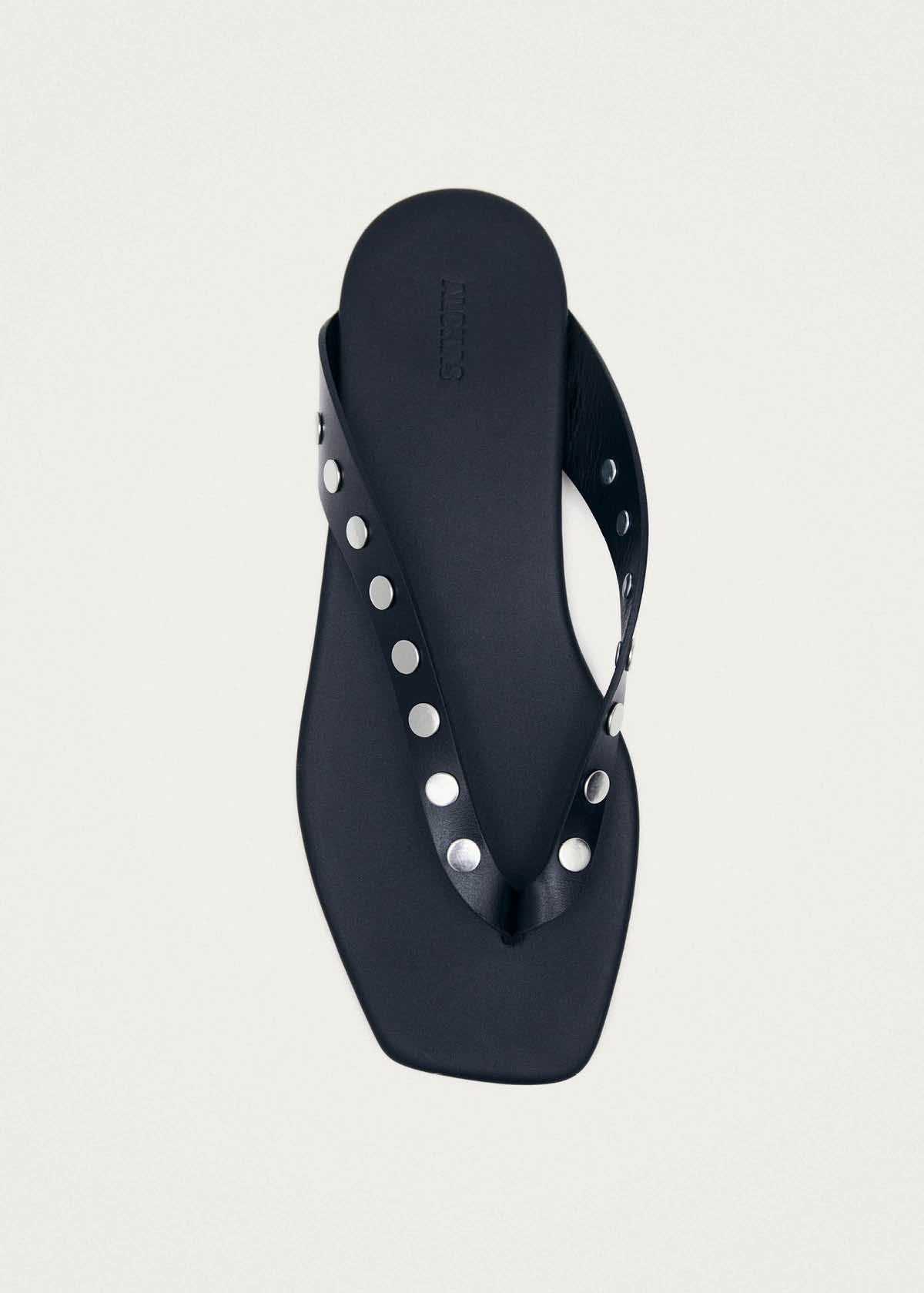 Ola Studs Black Leather Sandals - Image 5