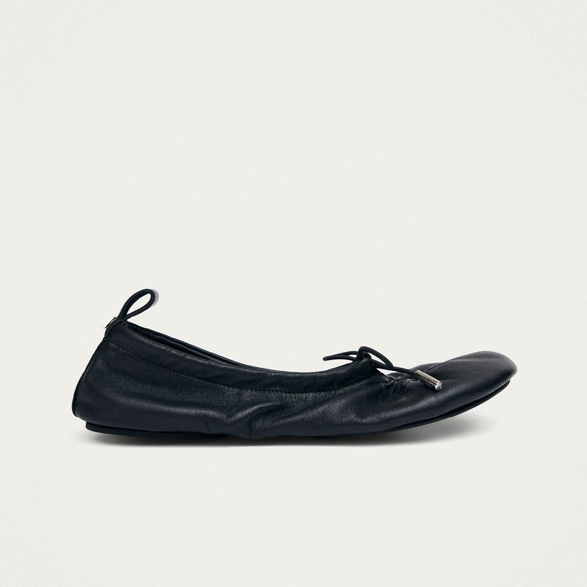 Rosalind Barefoot Black Leather Ballet Flats - Image 3