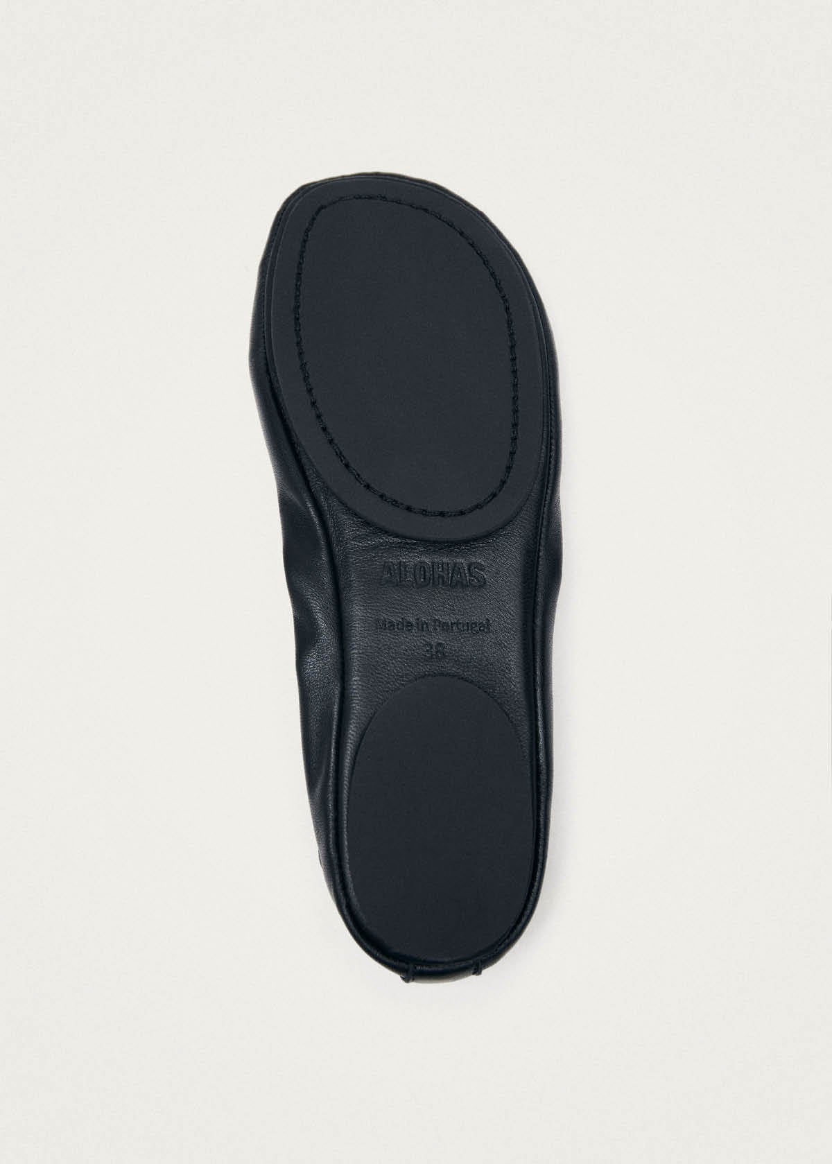Rosalind Barefoot Black Leather Ballet Flats - Image 6