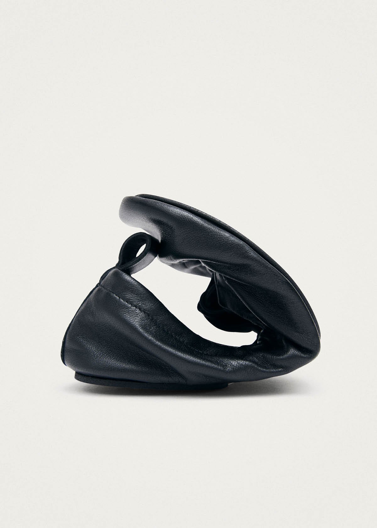 Rosalind Barefoot Black Leather Ballet Flats - Image 7