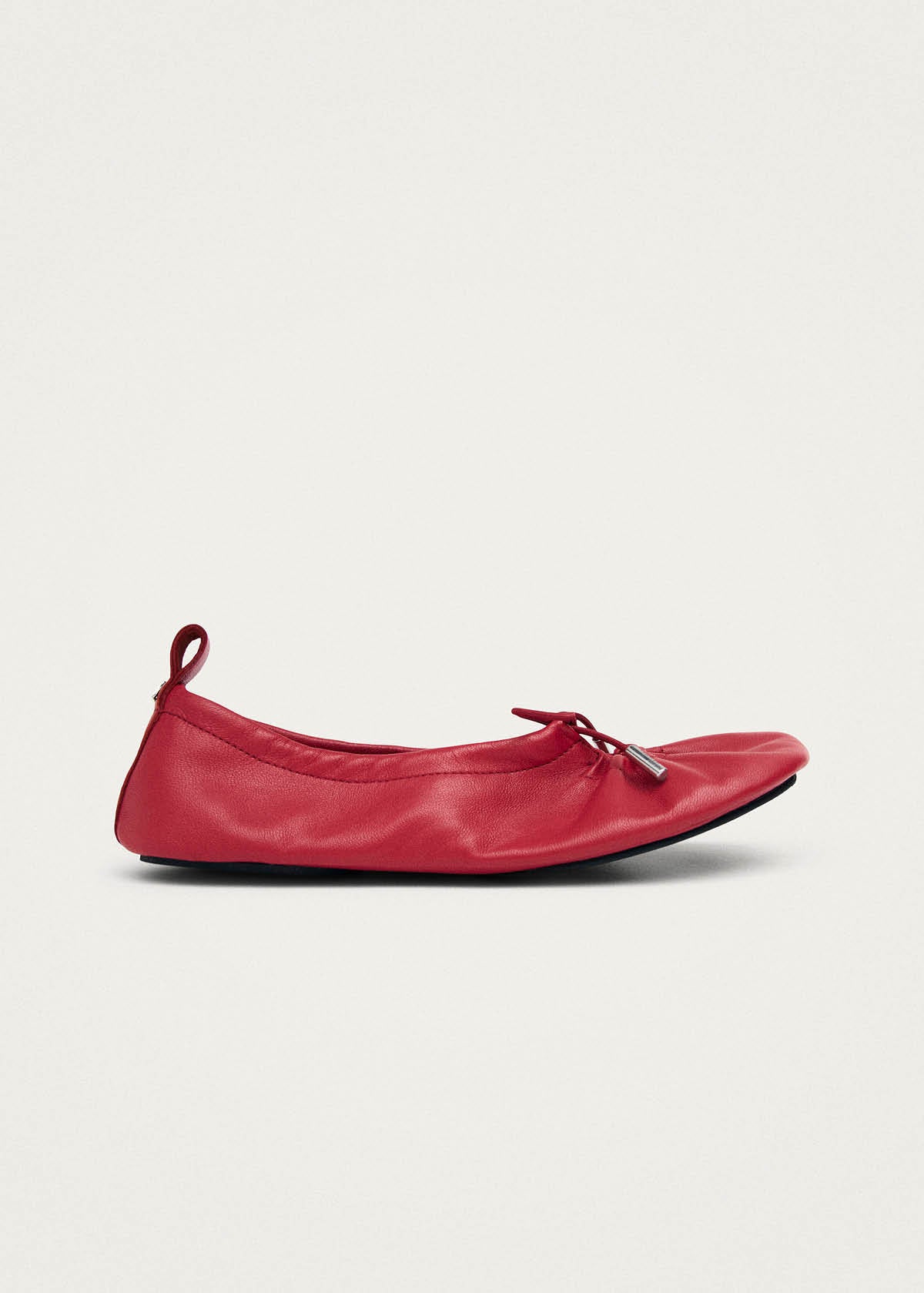 Rosalind Barefoot Red Leather Ballet Flats - Image 4