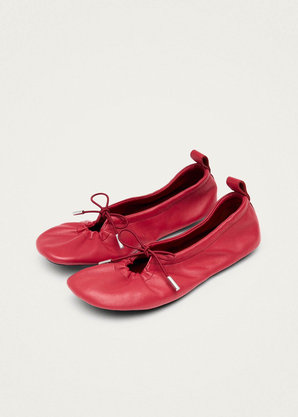 Rosalind Barefoot Red Leather Ballet Flats - Image 5
