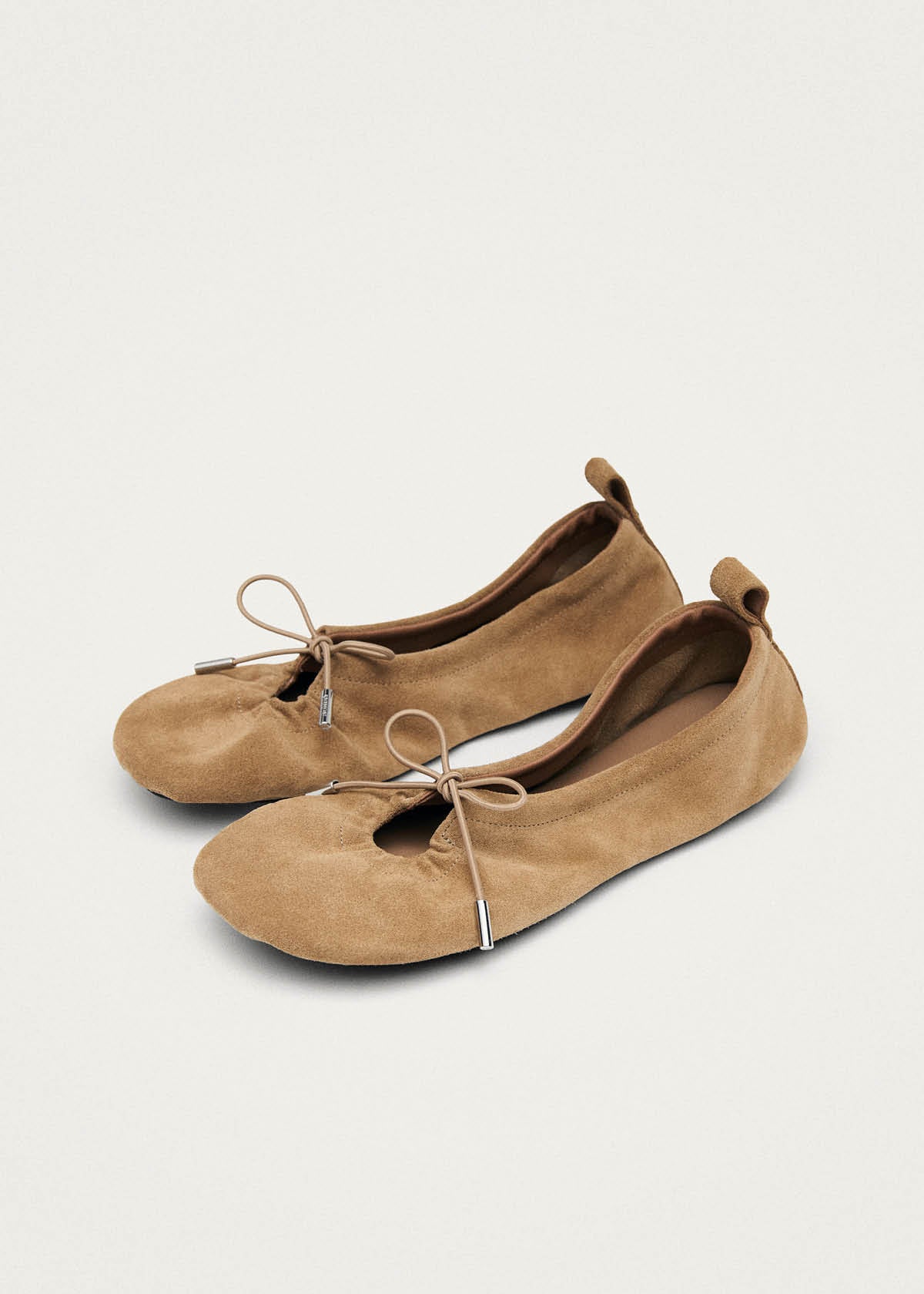 Rosalind Barefoot Suede Sand Leather Ballet Flats - Image 5