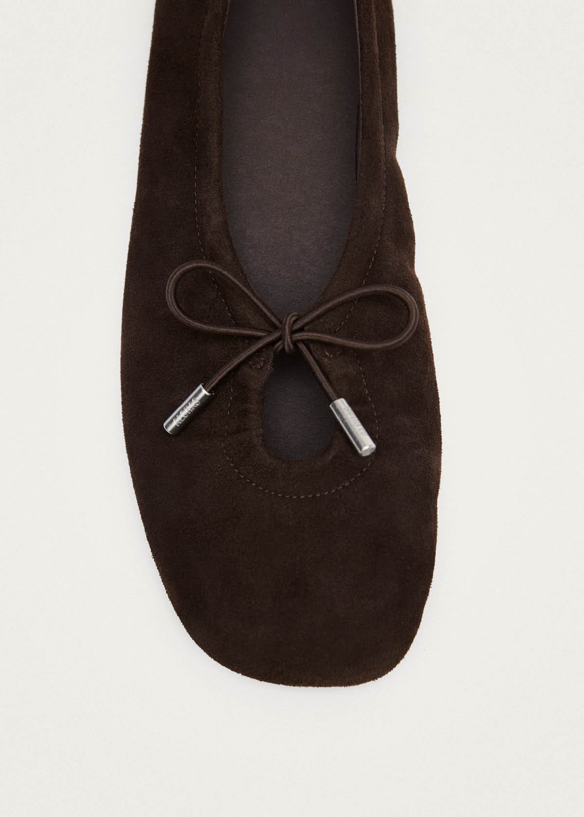 Rosalind Recycled Brown Leather Ballet Flats - Image 7