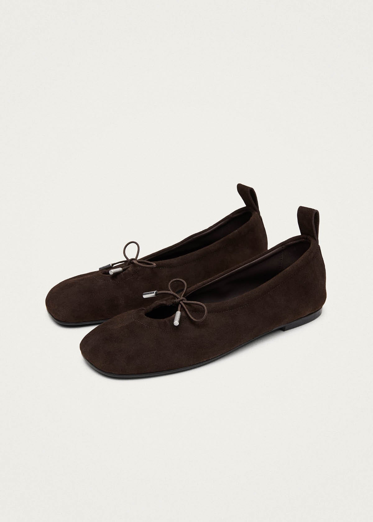 Rosalind Recycled Brown Leather Ballet Flats - Image 5