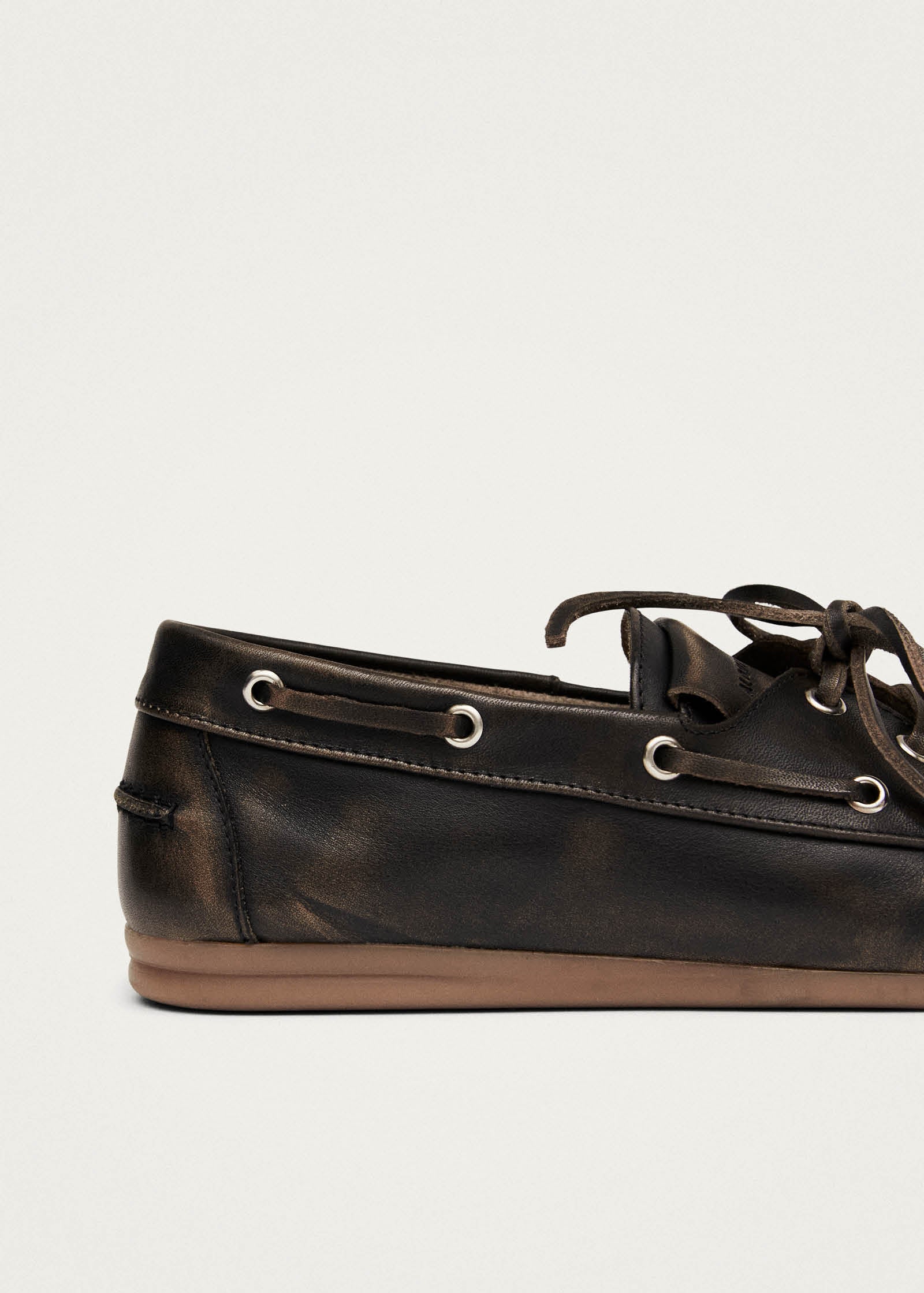 Rowan Vintage Effect Brown Leather Loafers - Image 7
