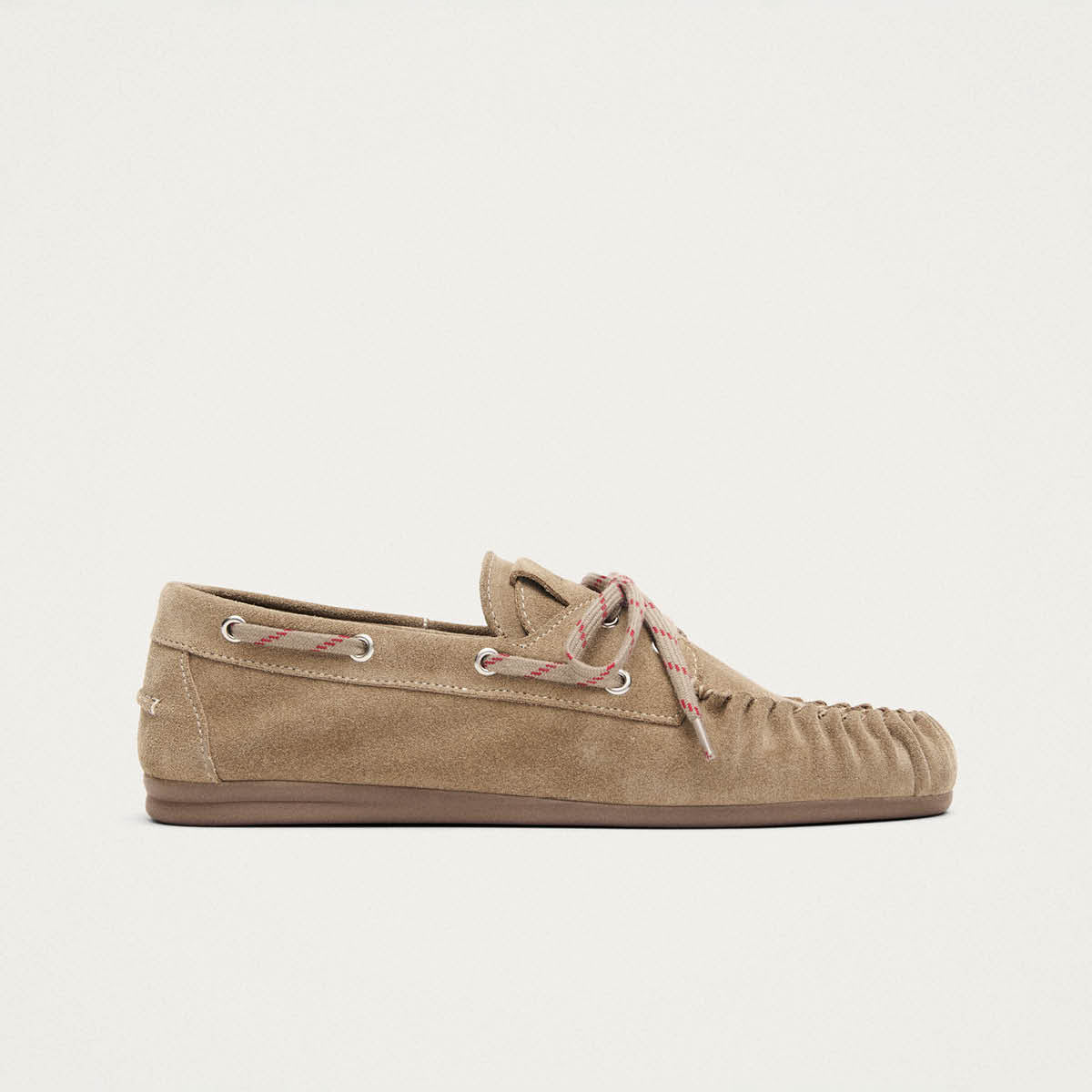 Rowan Sporty Suede Beige Leather Loafers - Image 3