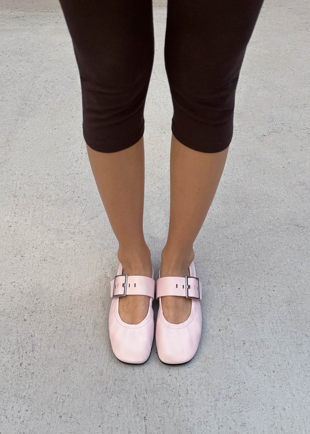Sarea Pink Leather Ballet Flats - Image 2