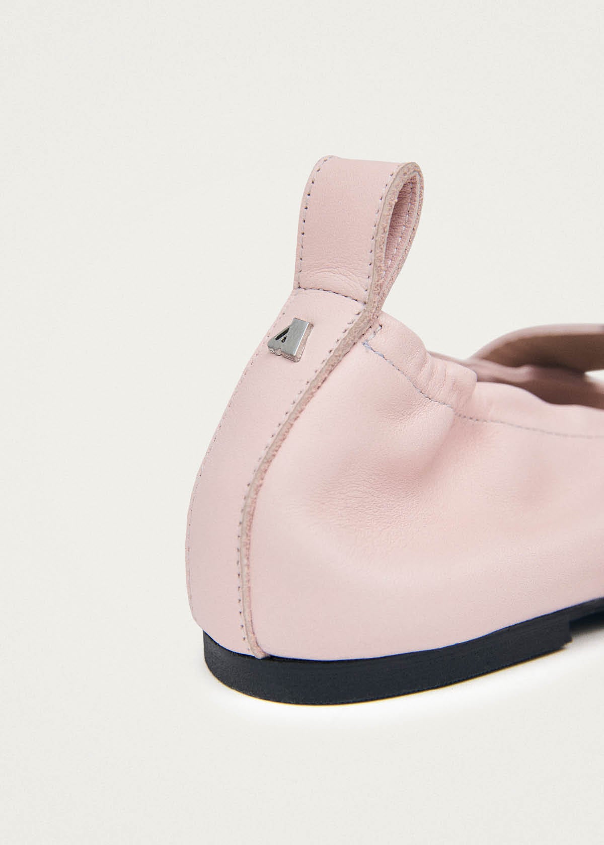 Sarea Pink Leather Ballet Flats - Image 7