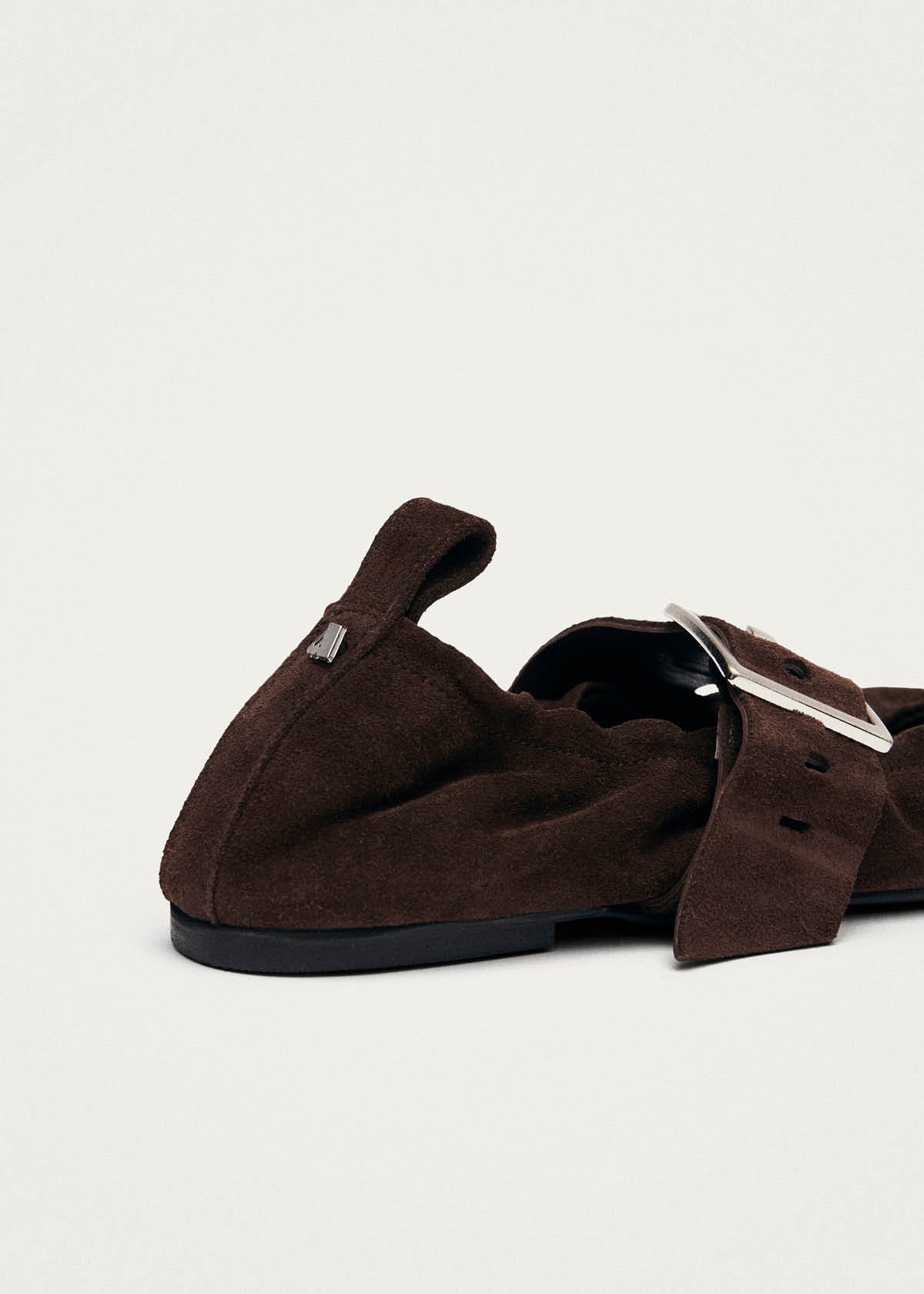 Sarea Suede Brown Leather Ballet Flats - Image 7