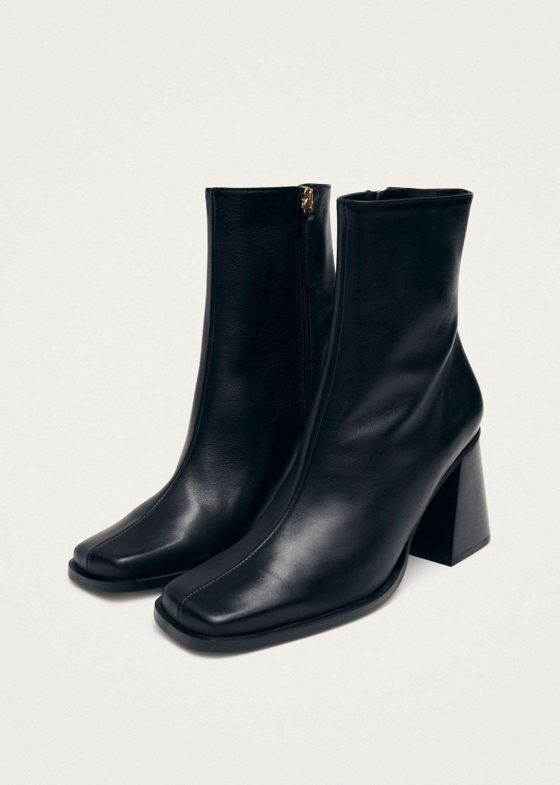 South Black Leather Ankle Boots - Image 2