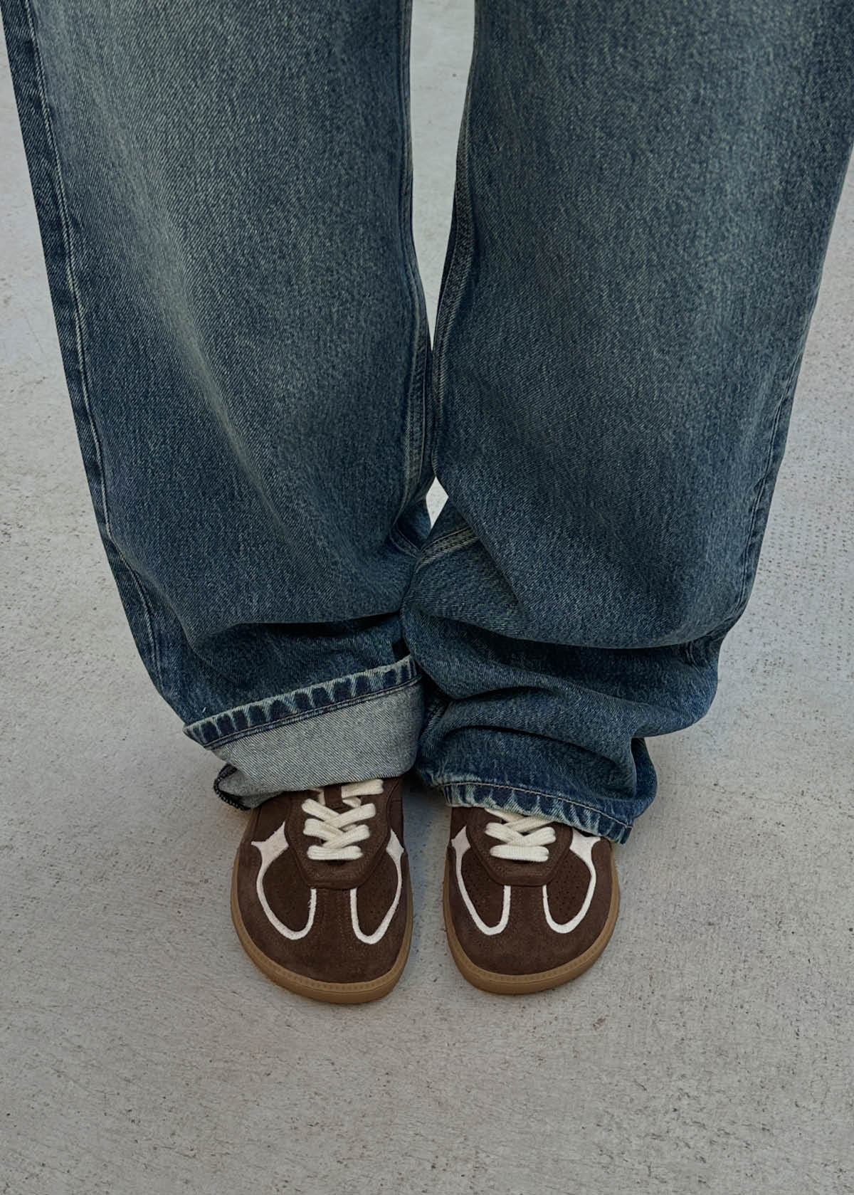 Tb.00 Barefoot Rife Cocoa & Off White Leather Sneakers - Image 2