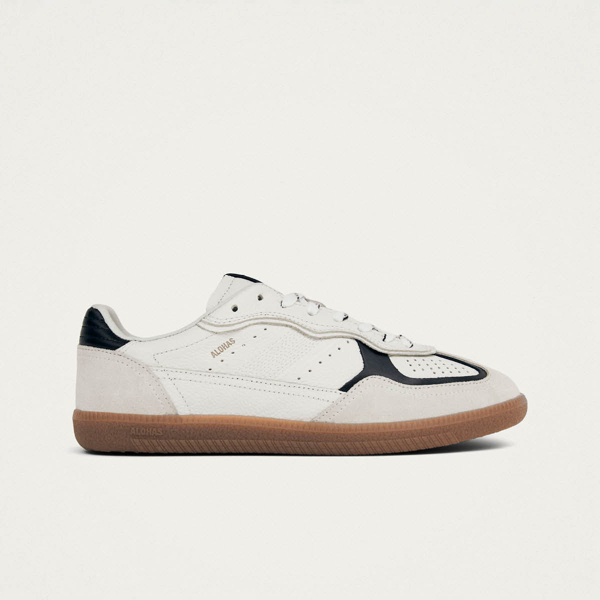 Tb.490 Rife Grain White Black Leather Sneakers - Image 3