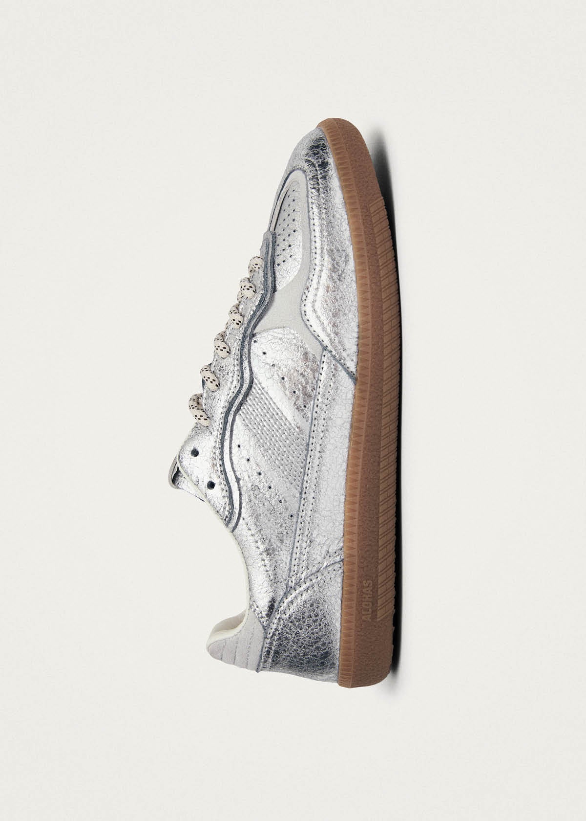 Tb.490 Shimmer Recycled Silver Cream Leather Sneakers - Image 4