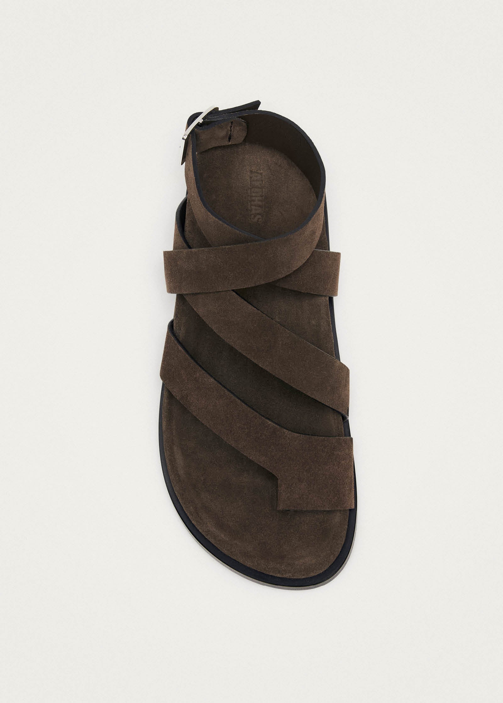 Tide Suede Brown Leather Sandals - Image 5