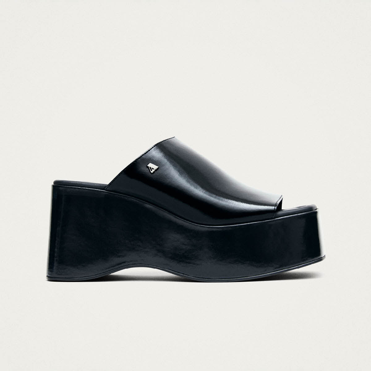 Vale Patent Black Leather Sandals - Image 3