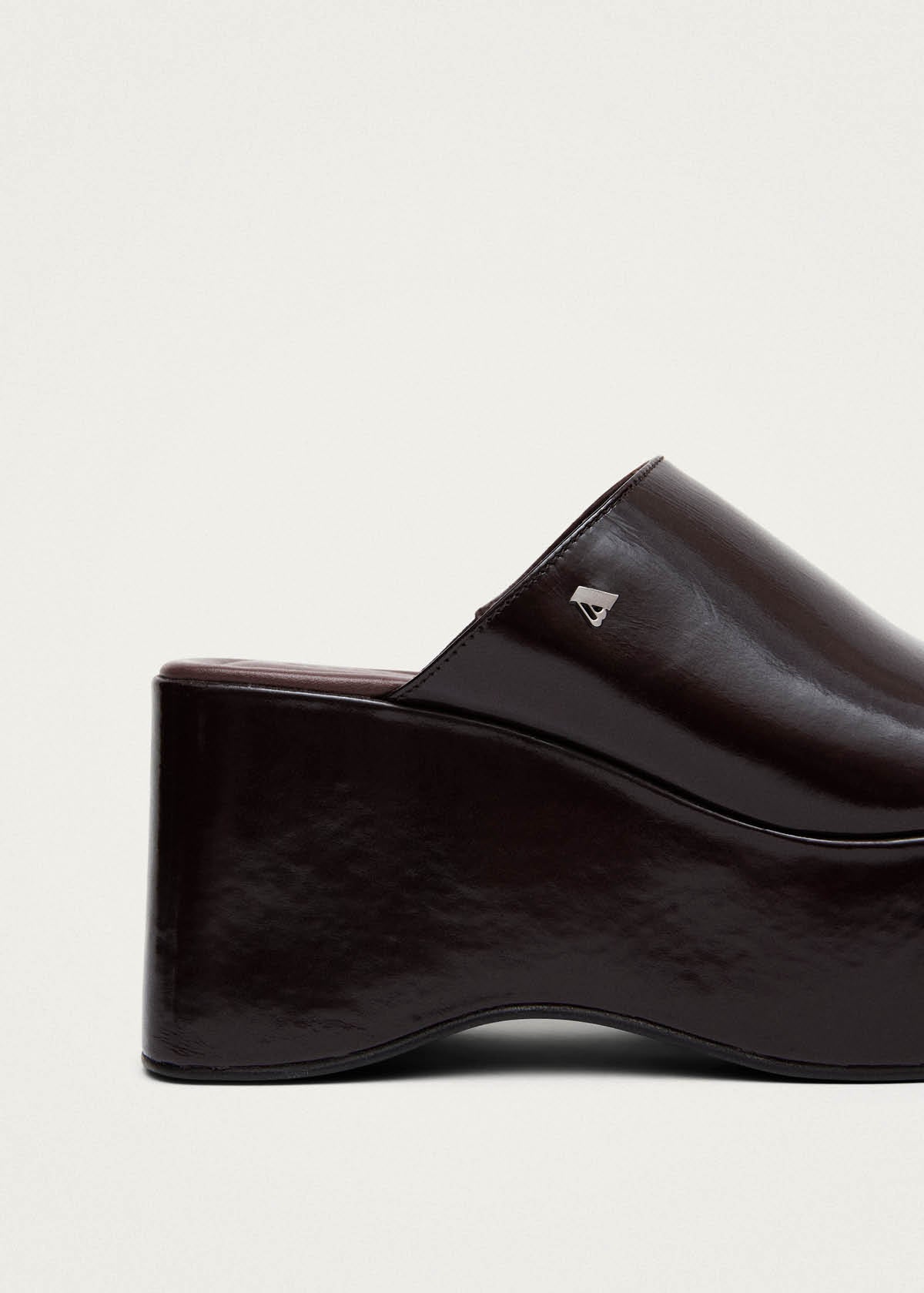 Vale Patent Brown Leather Sandals - Image 7