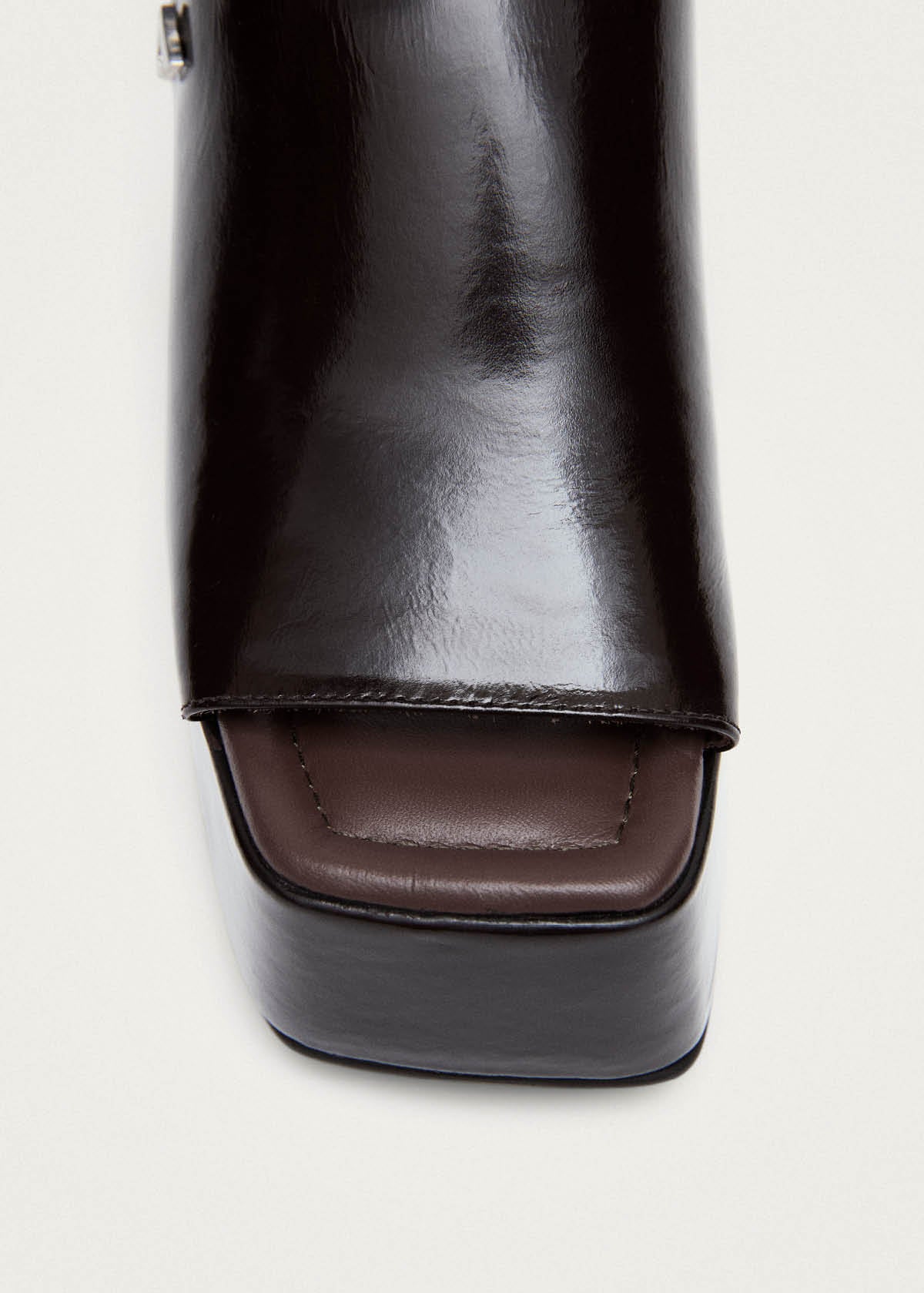 Vale Patent Brown Leather Sandals - Image 6